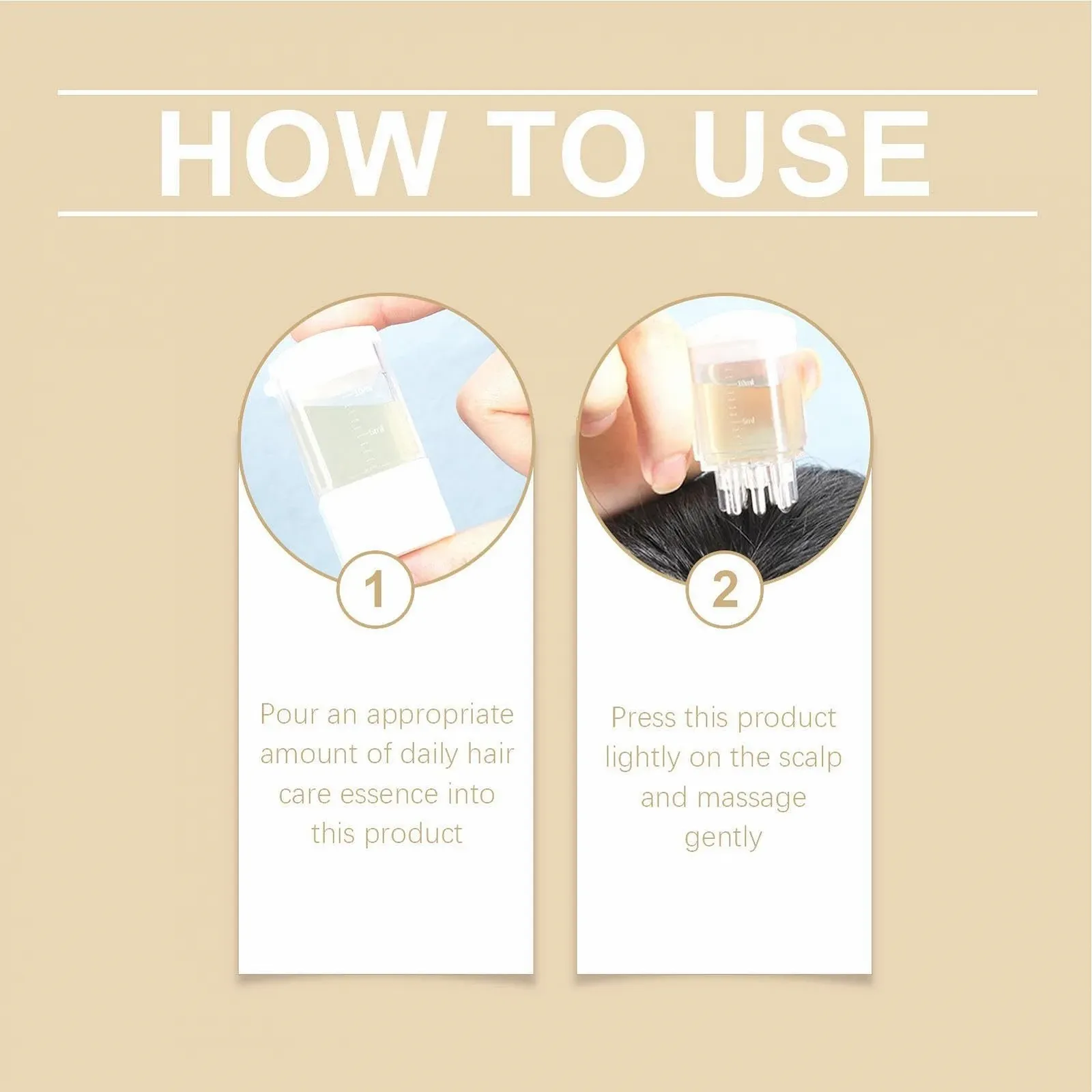 Гребінець-аплікатор для олії Szaluyk, Ефективний ручний гребінець для шкіри голови, фото №7