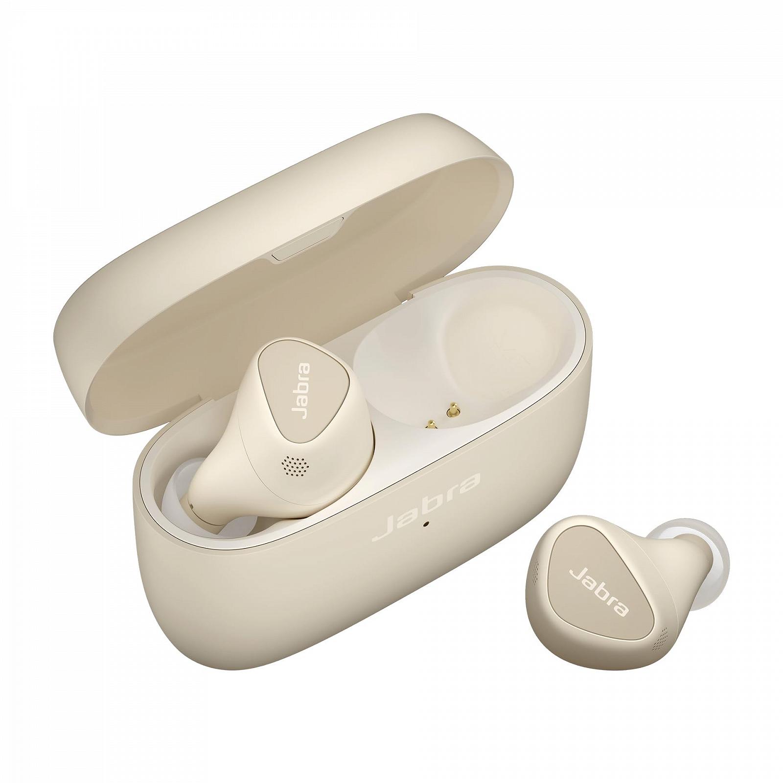 Навушники Jabra Elite 5 Внутрішньоканальні Bluetooth Шумопоглинання ANC 6 мікрофонів Золото-бежевий, фото №4