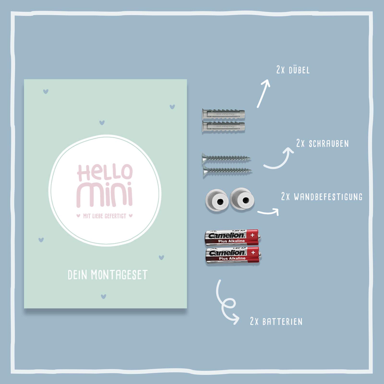 Лампа настінна Digger з ім'ям нічник для дитячої кімнати [Енергетичний клас A++], фото №5