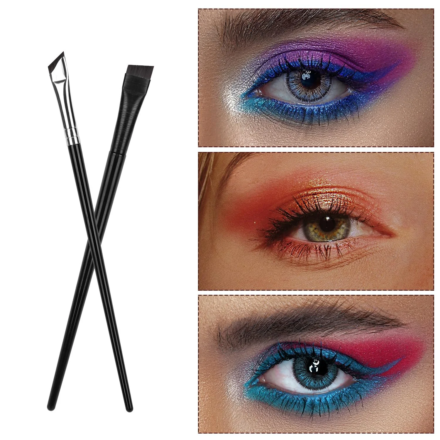 Кисти для подводки Multifunctional Angled Flat Fine Thin Eye, фото №5