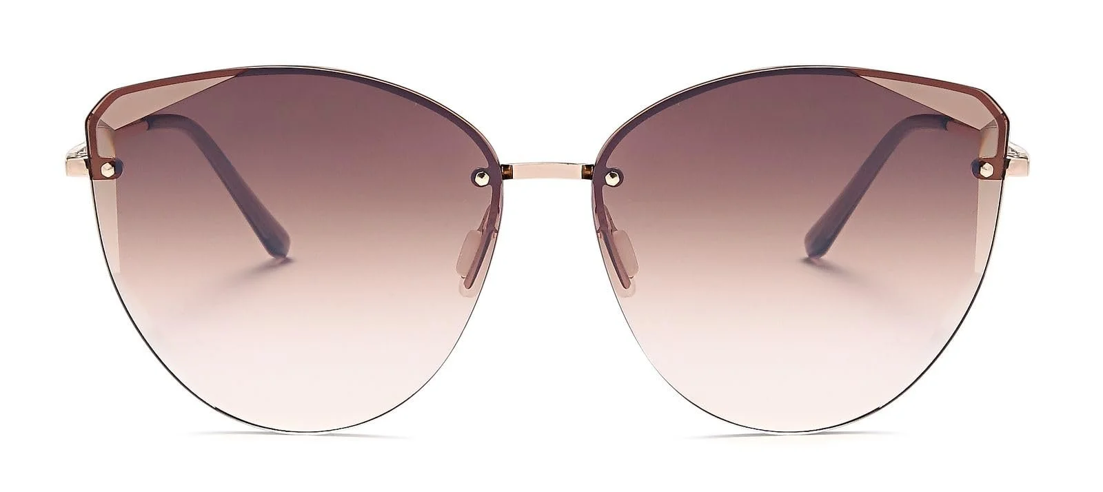 Сонцезахисні окуляри Cateye styleBREAKER 09020123 Без оправи з діамантовим огранюванням з тонованими лінзами Металева дужка, фото №2