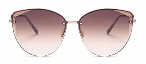 Солнцезащитные очки Cateye styleBREAKER 09020123 Без оправы с бриллиантовой огранкой с тонированными линзами Металлическая скобка synthetic.ua - Фото 1