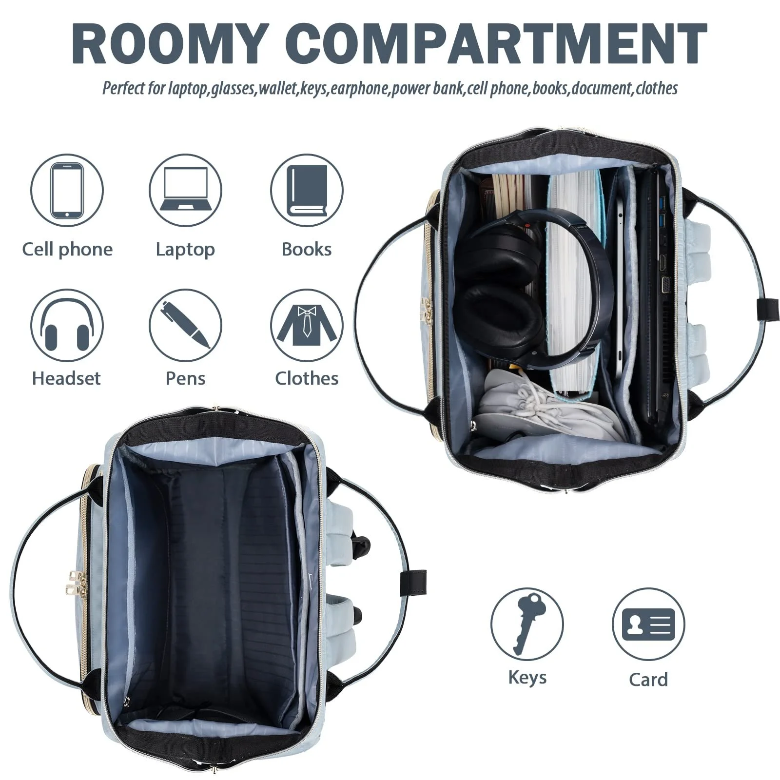 Рюкзак для ноутбука VANKEAN 17 дюймів USB RFID Водонепроникний, фото №3 Рюкзак для ноутбука VANKEAN 17 дюймів USB RFID Водонепроникний, фото №3