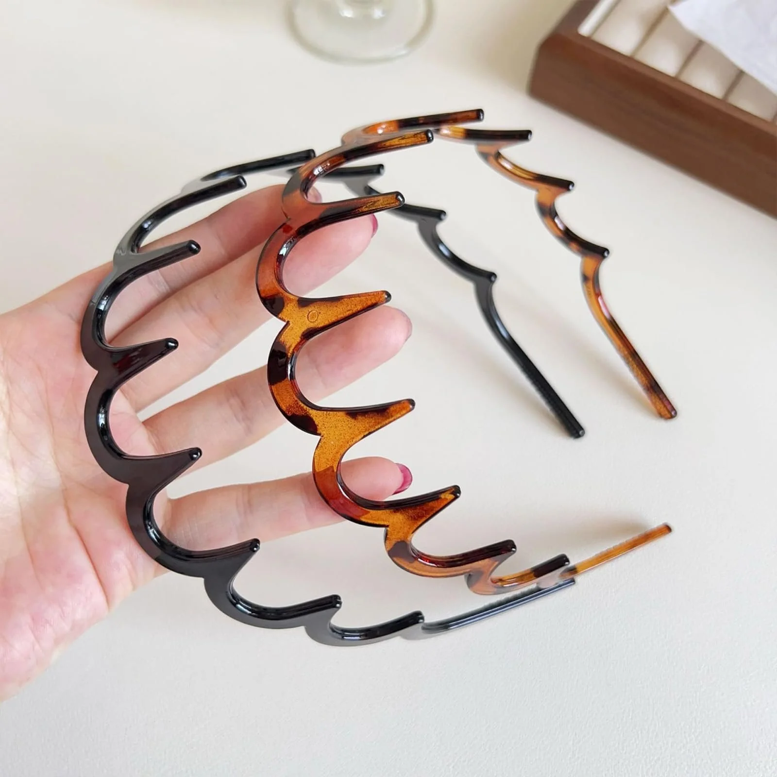 Жіночі обручі для волосся Zigzag, набір, фото №4