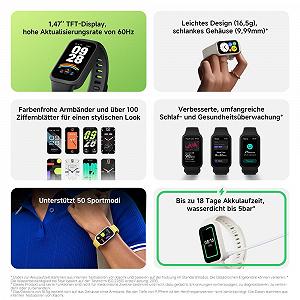 Фитнес-браслет Xiaomi Smart Band 9 Active Черный 1.47 дюйма TFT, 450 нит, 50 спортивных режимов, датчик SPO₂, водонепроницаемость 5ATM synthetic.ua - Фото 1