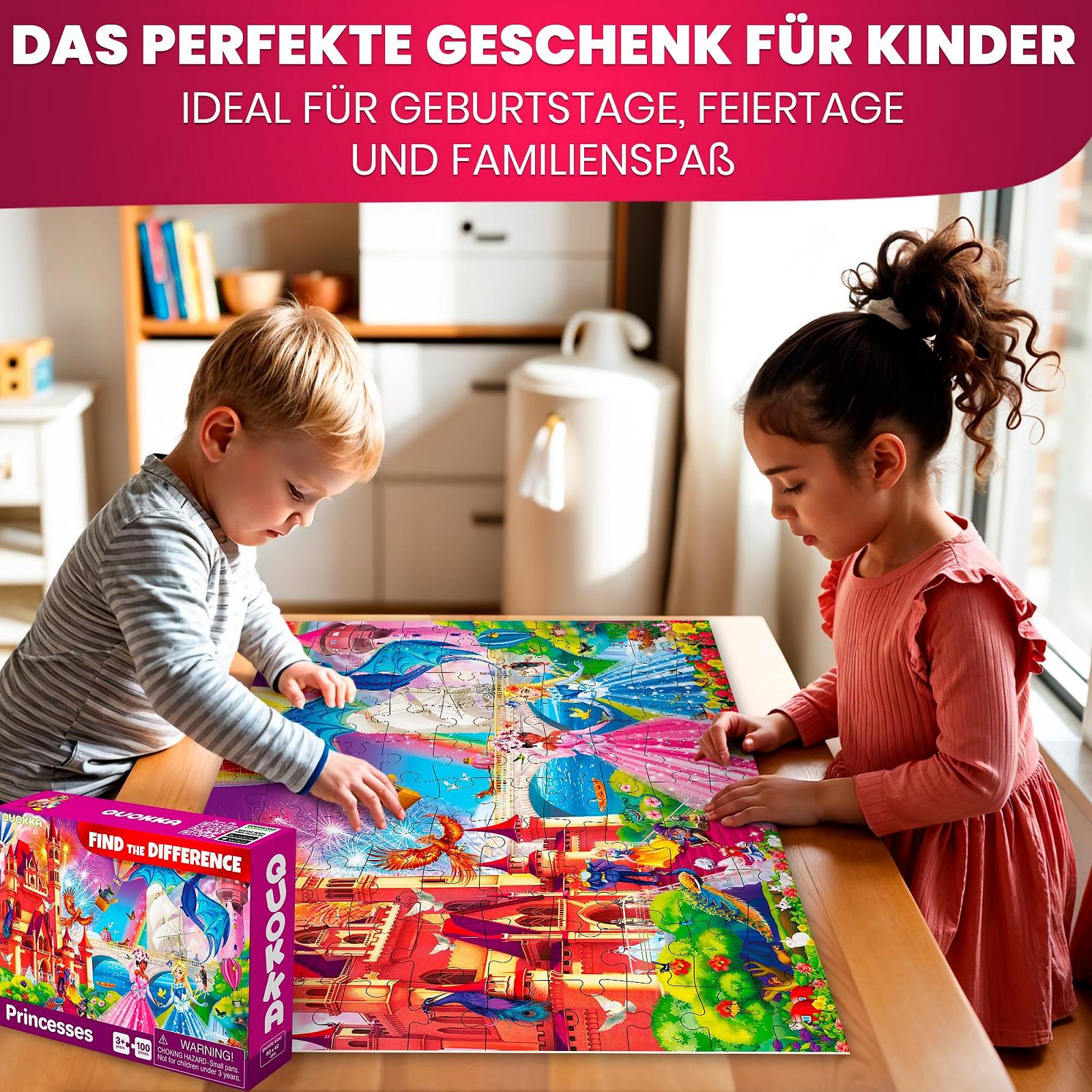 Напольные пазлы Quokka 100 элементов 3 игры Единорог Принцесса и Животные, фото №6 Напольные пазлы Quokka 100 элементов 3 игры Единорог Принцесса и Животные, фото №6