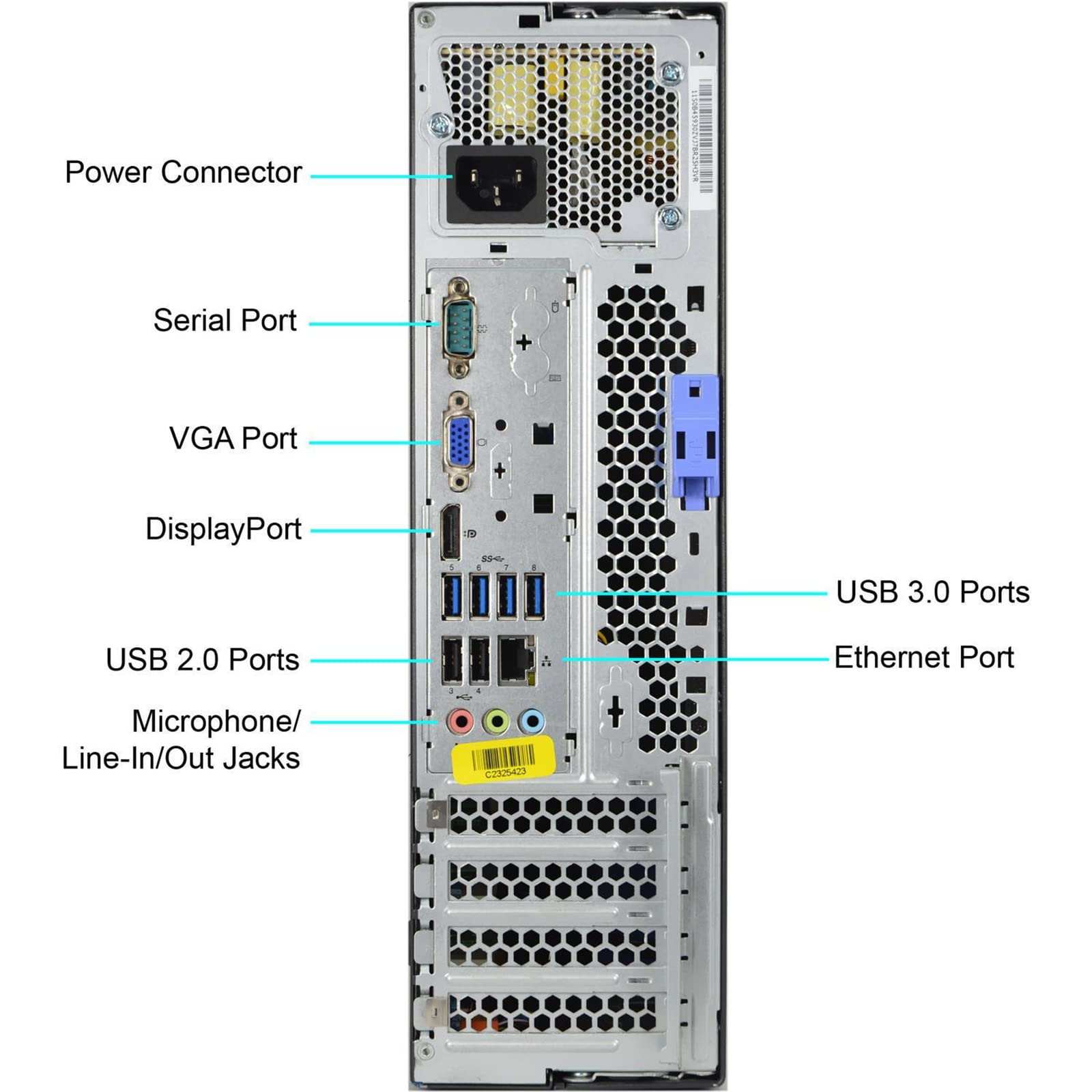 Настільний ПК Lenovo ThinkCentre M92P SFF Intel Core i5-3330 RAM 8GB DDR3 SSD 240GB DVD-ROM Windows 10 Pro (відновлений), фото №5