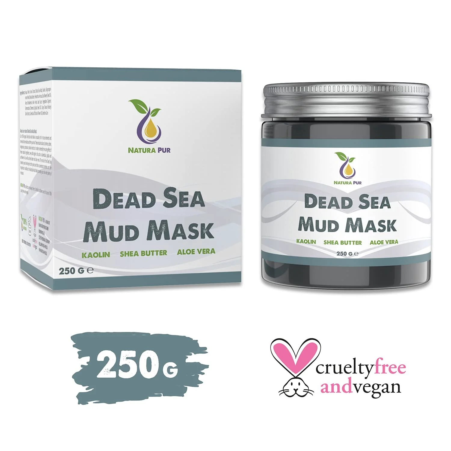 Маска для обличчя з Мертвого моря Vegan Natura Pur 250 г, фото №2