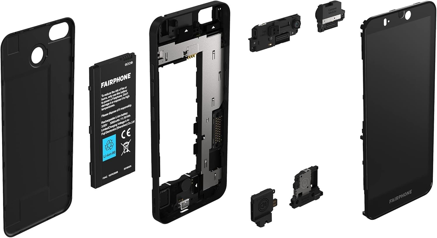Смартфон 5.7" Fairphone 3+ 4/64Gb 4G 2-SIM NFC 48/16Мп 8 ядер Android 13 Black, фото №9 Смартфон 5.7" Fairphone 3+ 4/64Gb 4G 2-SIM NFC 48/16Мп 8 ядер Android 13 Black, фото №9