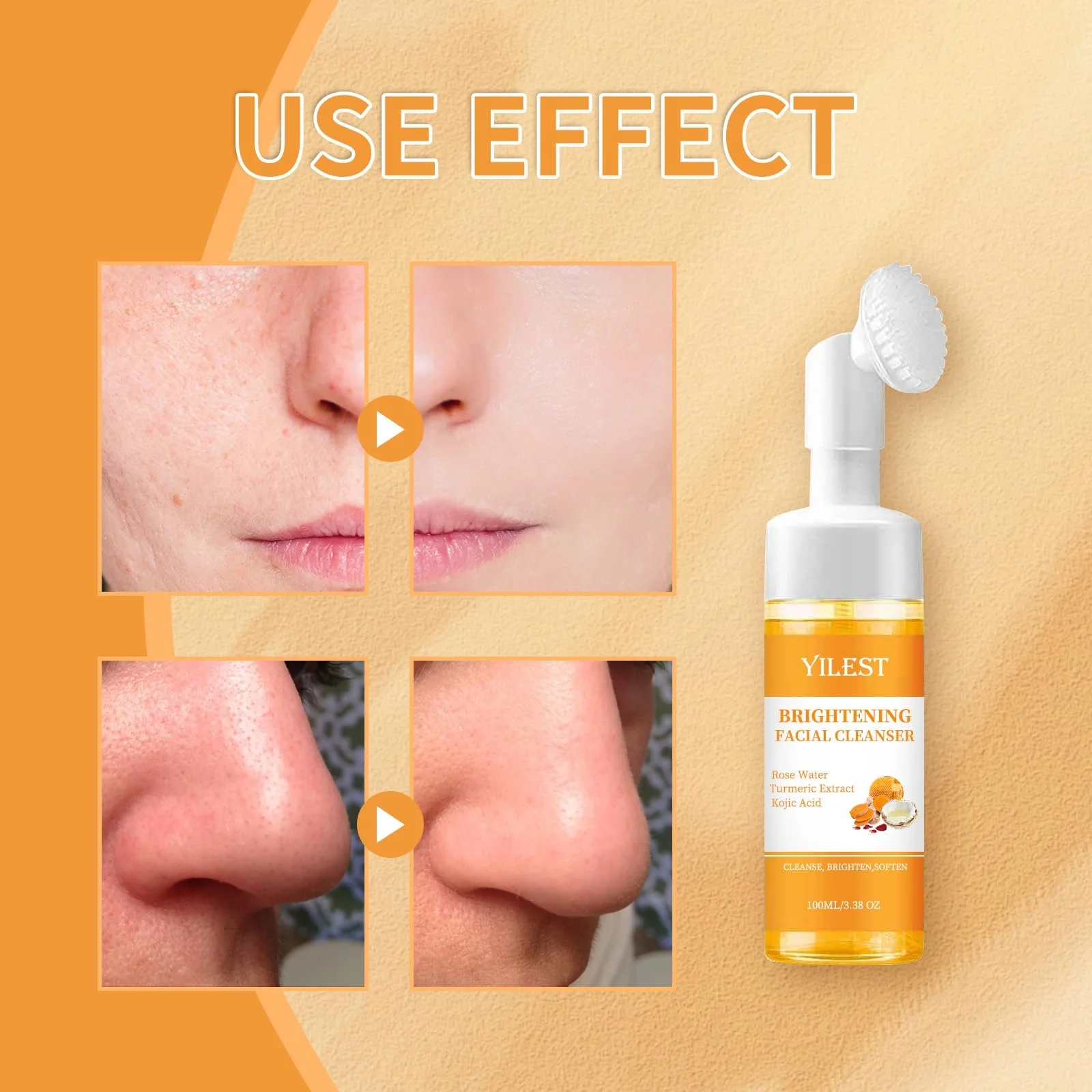 Успокаивающая Очищающая Пенка Turmeric Facial Cleanser 100 мл, фото №3