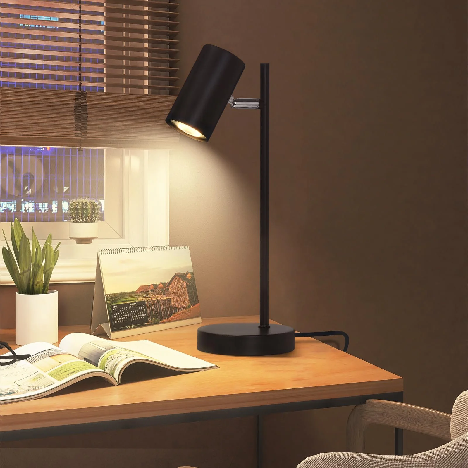 Настільна лампа Bedside Lamp Swivelling 350° GU10 Металева Чорна, фото №2