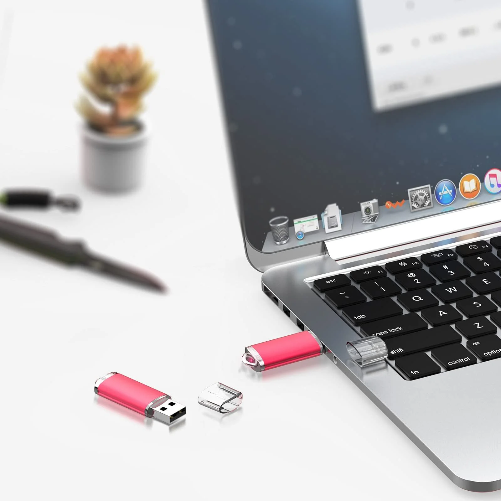 USB Flash Drive Kootion 32GB USB 2.0 Cap Design LED Indicator Red, фото №7
