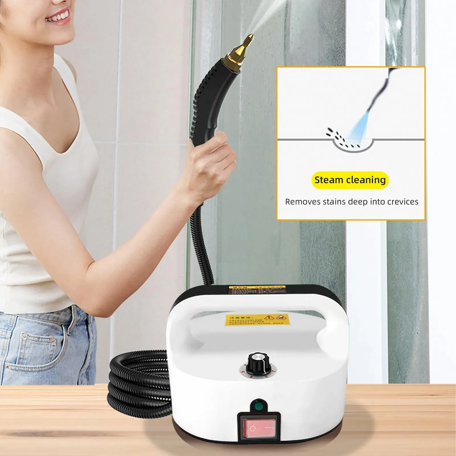 Пароочисник без бака 1500 Вт 100 °C 6 рівнів портативний, фото №4