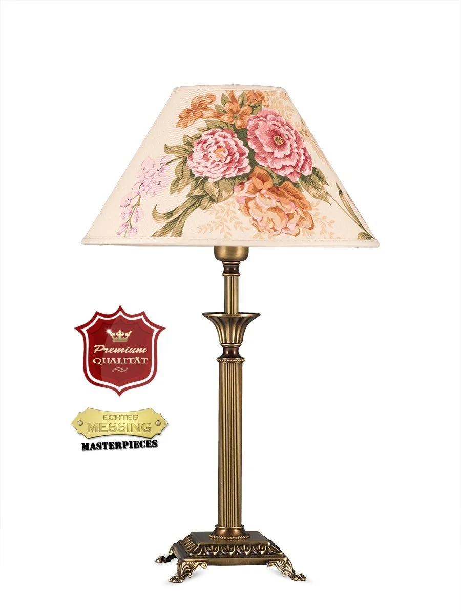 Настільна лампа 403775/4 в стилі модерн, антична латунь, 1xE14 Квітковий, фото №2