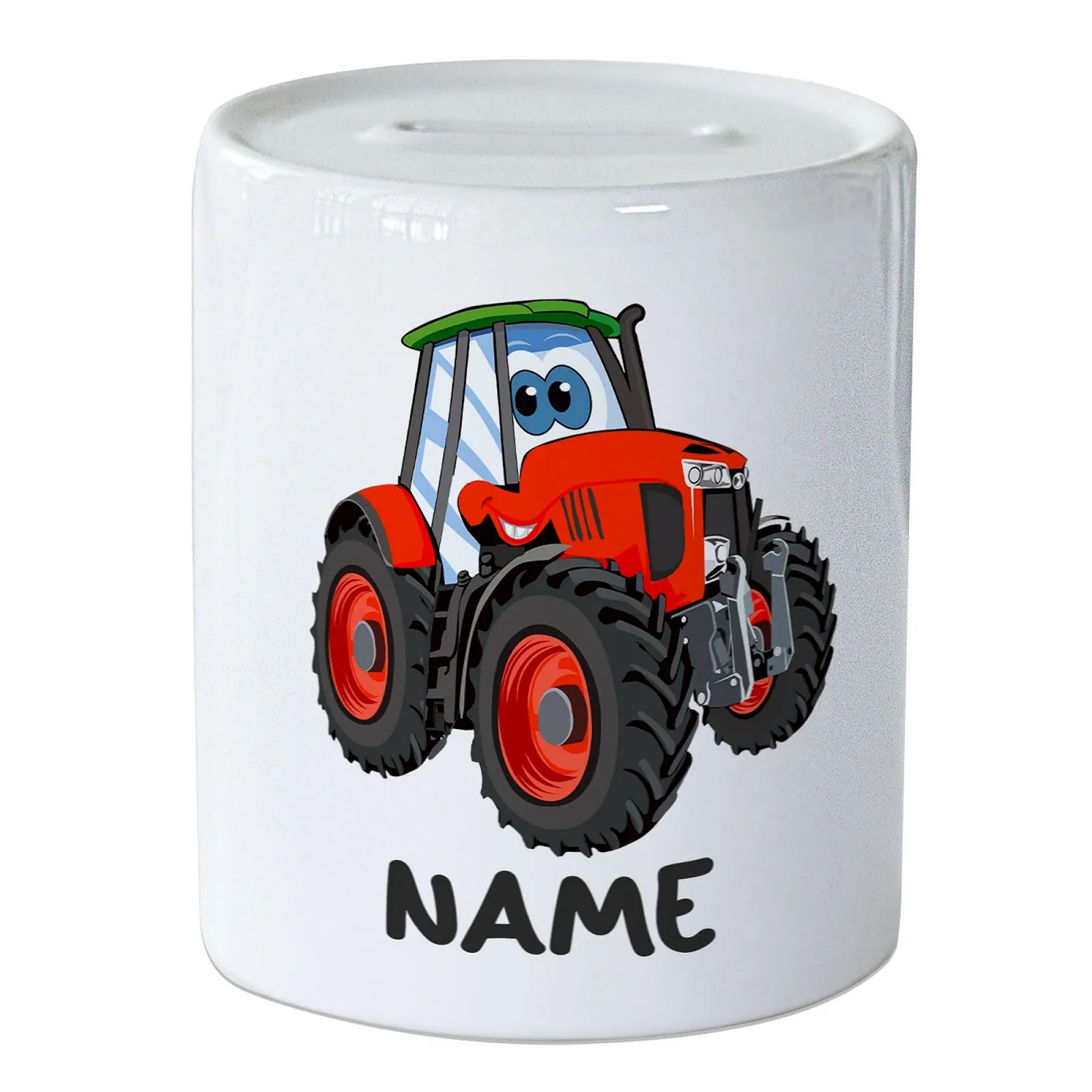 Скарбничка GRAZDesign Трактор керамічна персоналізована з ім'ям, фото №1