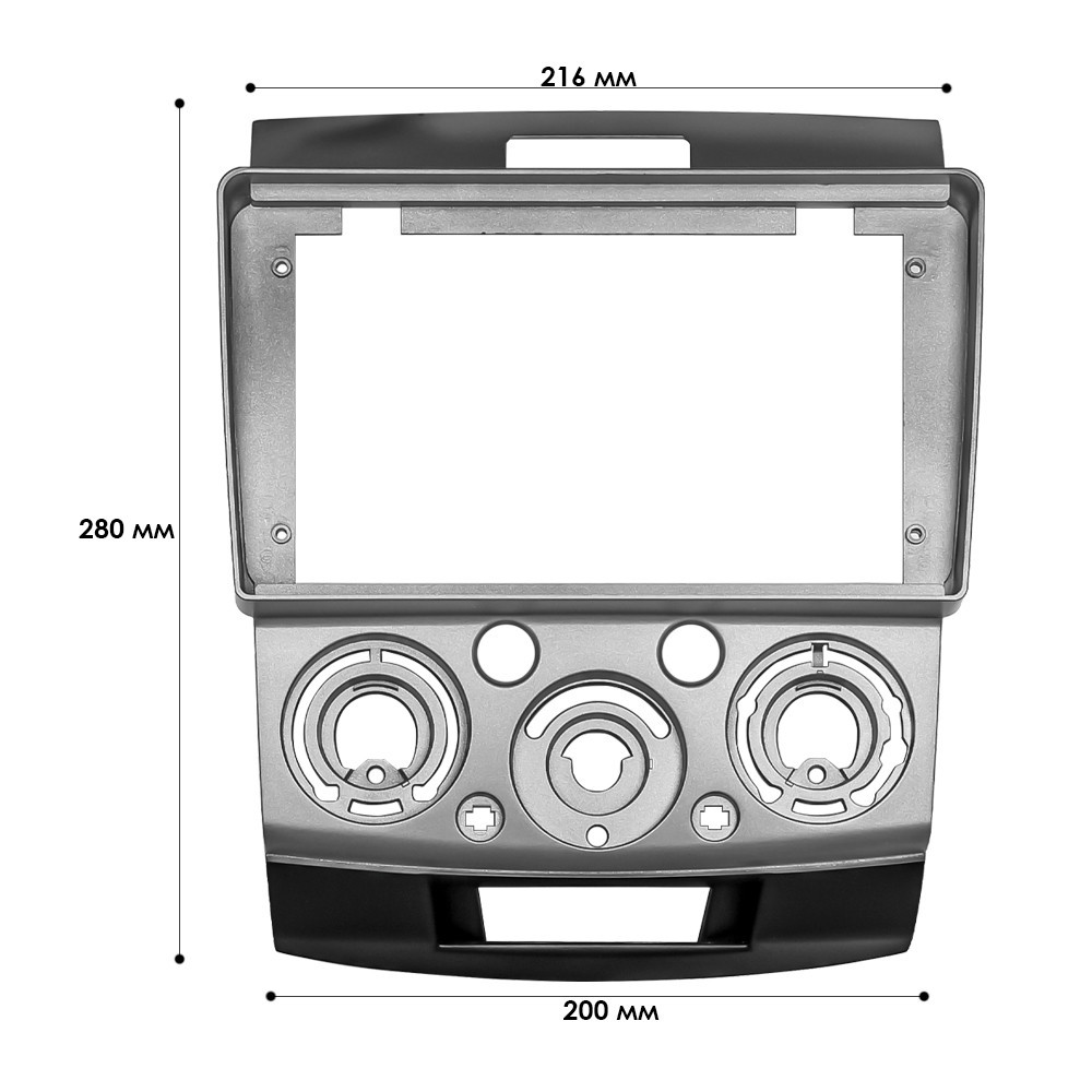 Переходная рамка Lesko 9 Ford Ranger 2006-2010 Everest 2006 Mazda BT-50 2006-2011 (10798-59330), фото №4