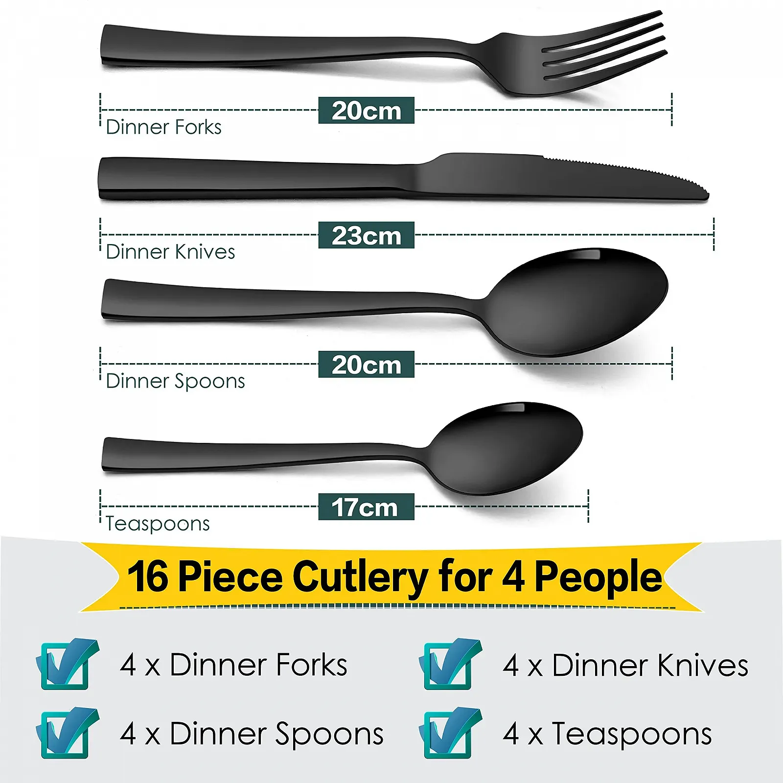 Набір столових приборів Herogo, 16 предметів, нержавіюча сталь, на 4 персони, фото №2 Набір столових приборів Herogo, 16 предметів, нержавіюча сталь, на 4 персони, фото №2