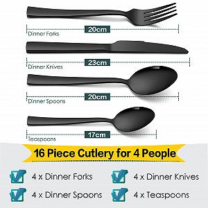 Набор столовых приборов Herogo, 16 предметов, нержавеющая сталь, на 4 персоны synthetic.ua - Фото 1