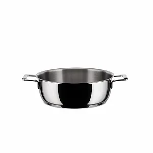 Сотейник A di Alessi Pots&Pans AJM102/24 низкий нержавеющая сталь 24 см synthetic.ua - Фото 1