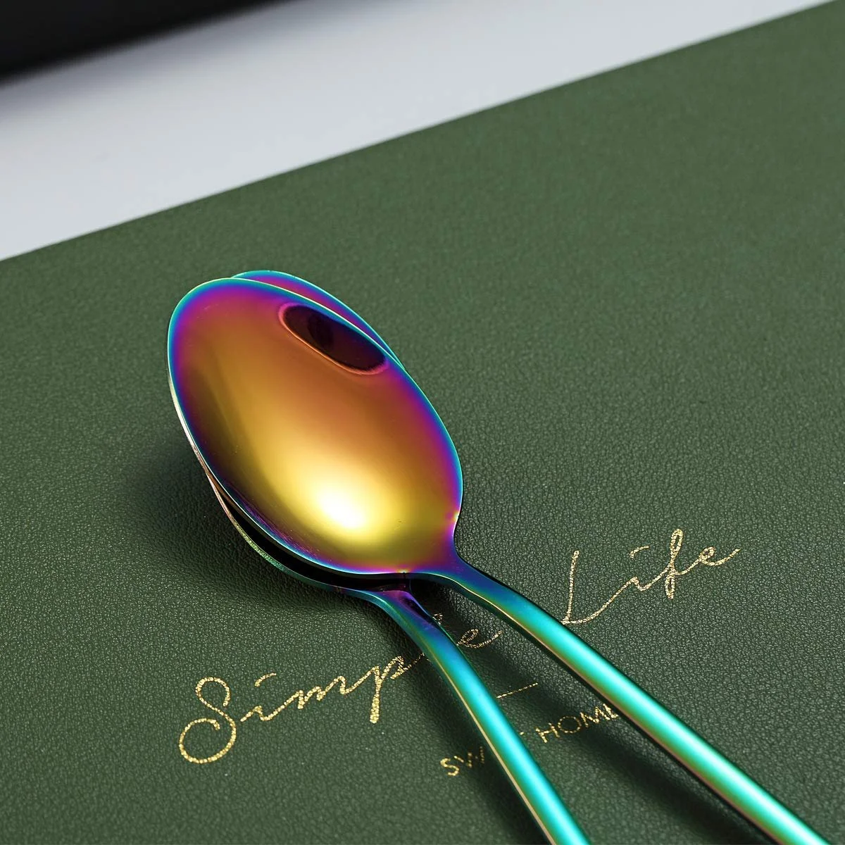 Ложка для холодного чаю Kyraton, нержавіюча сталь, 19 см, кольорове титанове покриття, набір 6 штук, фото №5 Ложка для холодного чаю Kyraton, нержавіюча сталь, 19 см, кольорове титанове покриття, набір 6 штук, фото №5