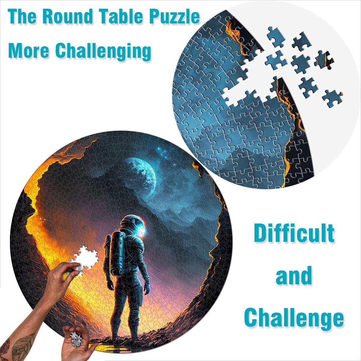 Пазл Universe Astronaut Круглый 1000 деталей 67,5 x 67,5 см, фото №4