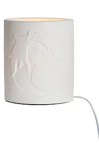 Настільна лампа GILDE Decorative Голова коня Порцеляна Біла E14 40 Вт 20 см - Фото 1