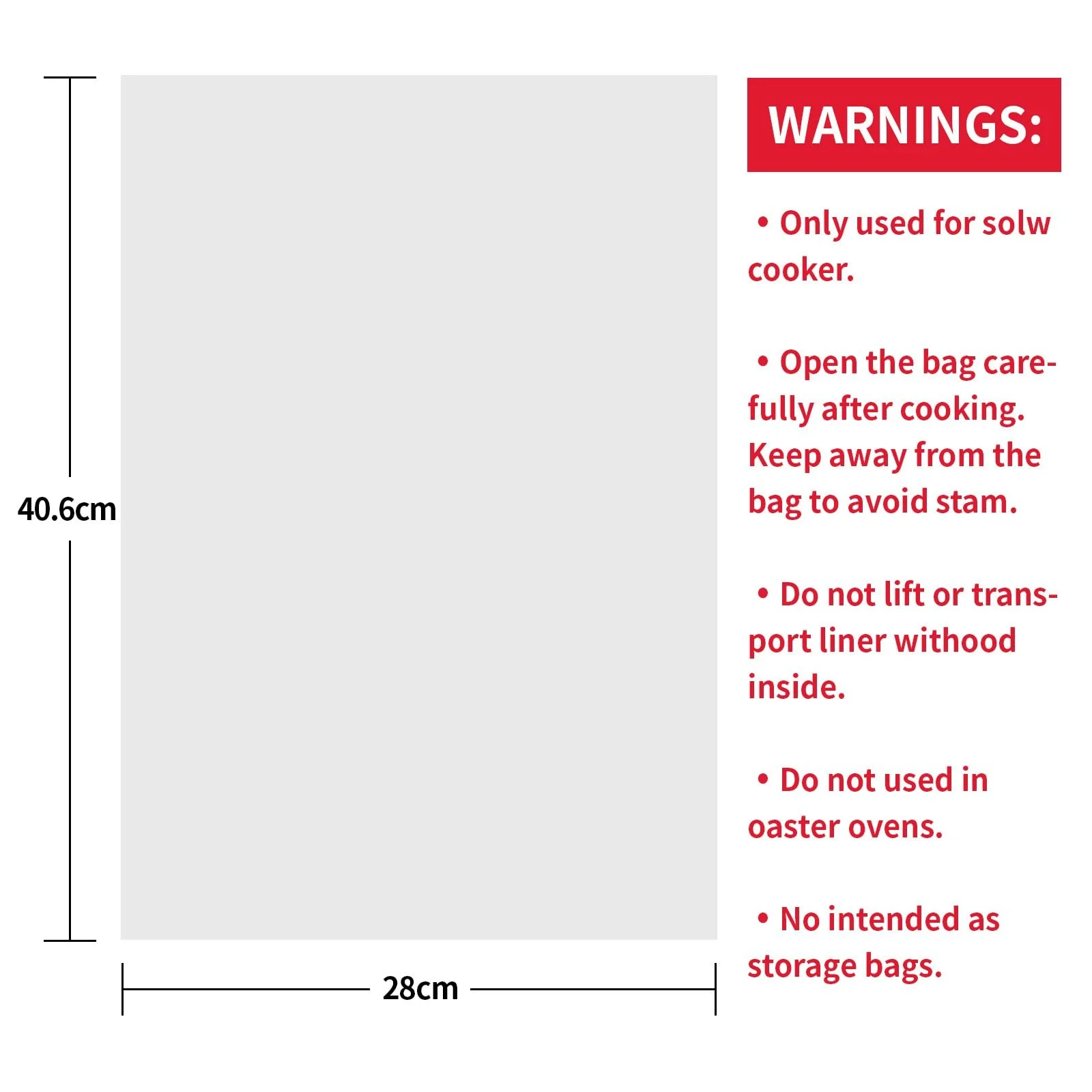 Вкладыш для мультиварки ECOOPTS Ecoopts | Малые кулинарные пакеты для 1-3 кварты (20), фото №5