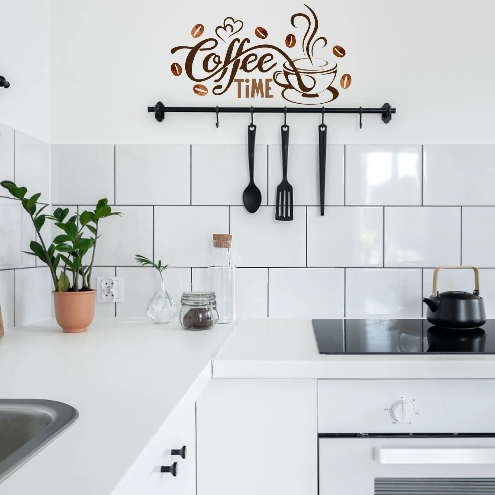 Наклейка на стіну Coffee Time But First Coffee Cappuccino, фото №5