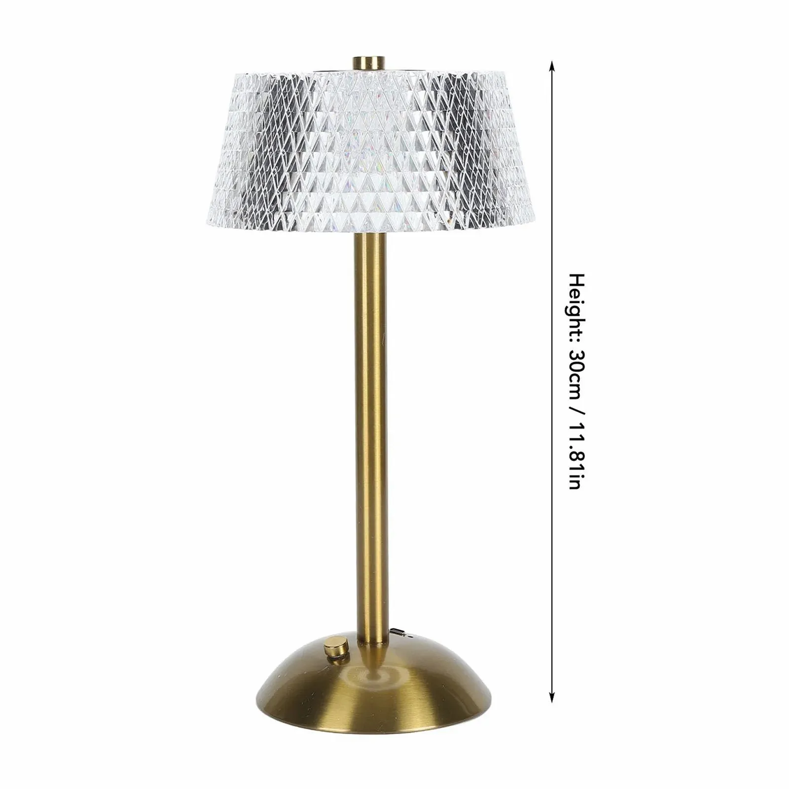 Настольная лампа Crystal Беспроводная Хрустальная Сенсорная 3 цвета Акумуляторная, фото №6