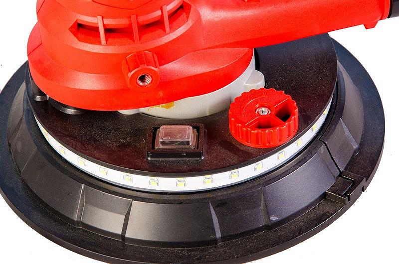 Шліфмашина для стін і стелі MPT 850 Вт 1400-2700 об/хв Ø180 мм діодне підсвічування аксесуари 6 шт MDS1853B, фото №7