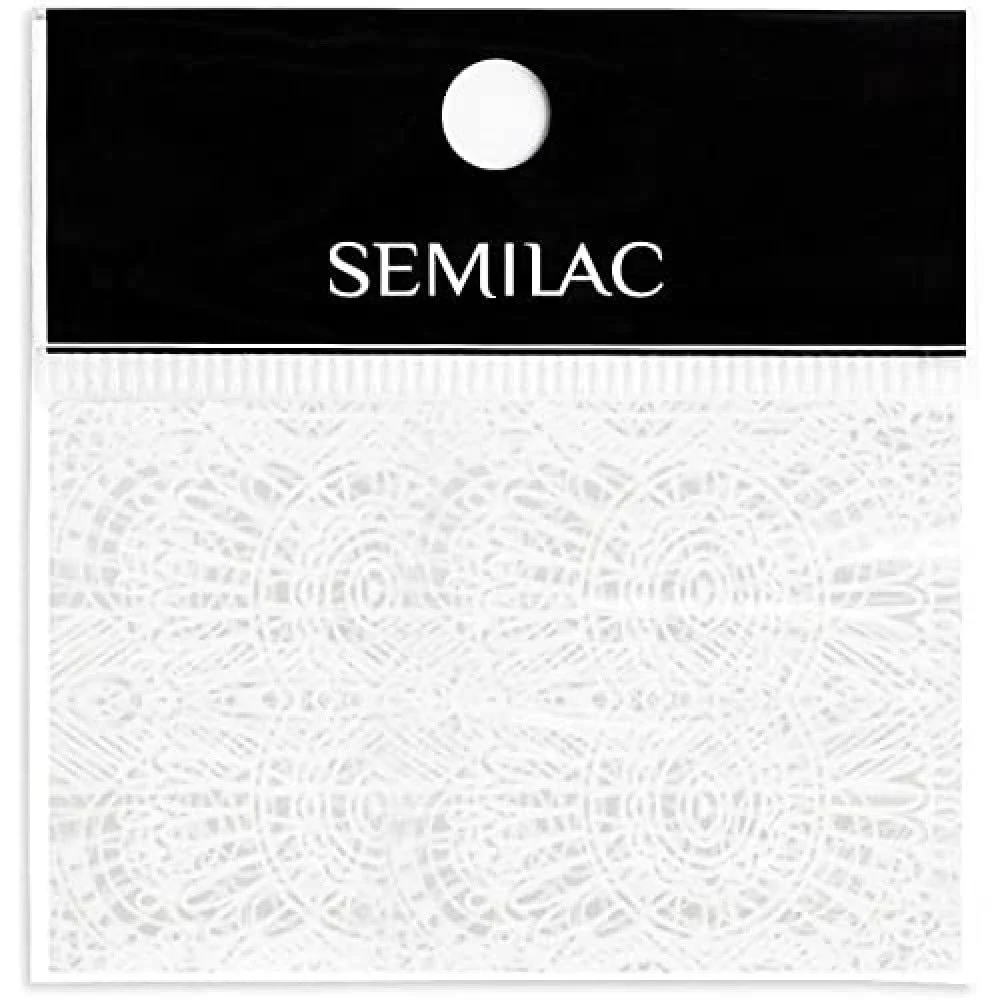 Перевідна фольга Semilac 16 White Lace для нігтів, фото №1 Перевідна фольга Semilac 16 White Lace для нігтів, фото №1