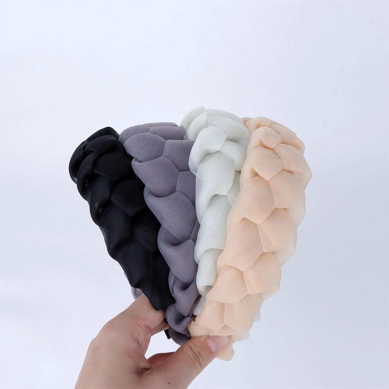 Обруч Широкий плетений для жінок, Набір 4 шт, фото №4 Обруч Широкий плетений для жінок, Набір 4 шт, фото №4