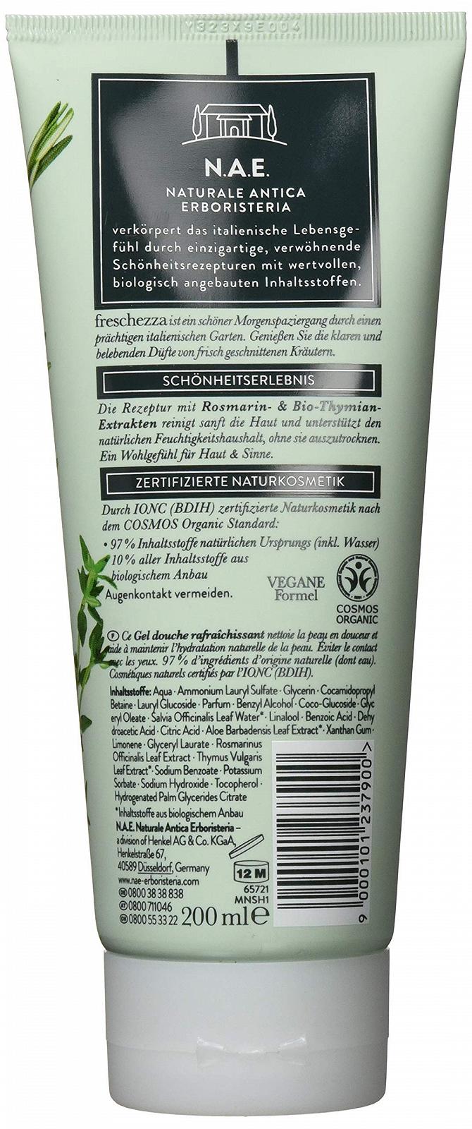 Гель для душа N.A.E. Naturale Antica Erboristeria Freschezza Освежающий 200 мл, фото №2