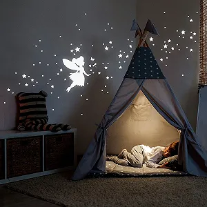 Наклейки на стіну ilka parey wandtattoo-welt M2213 Зоряне небо Фея Зірки та Крапки 117 шт. Світяться - Фото 1