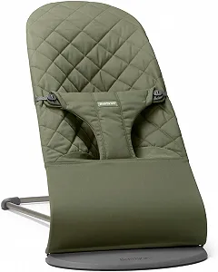 Шезлонг BabyBjörn Bliss / Dark Green / Woven Classic Quilt - Фото 1