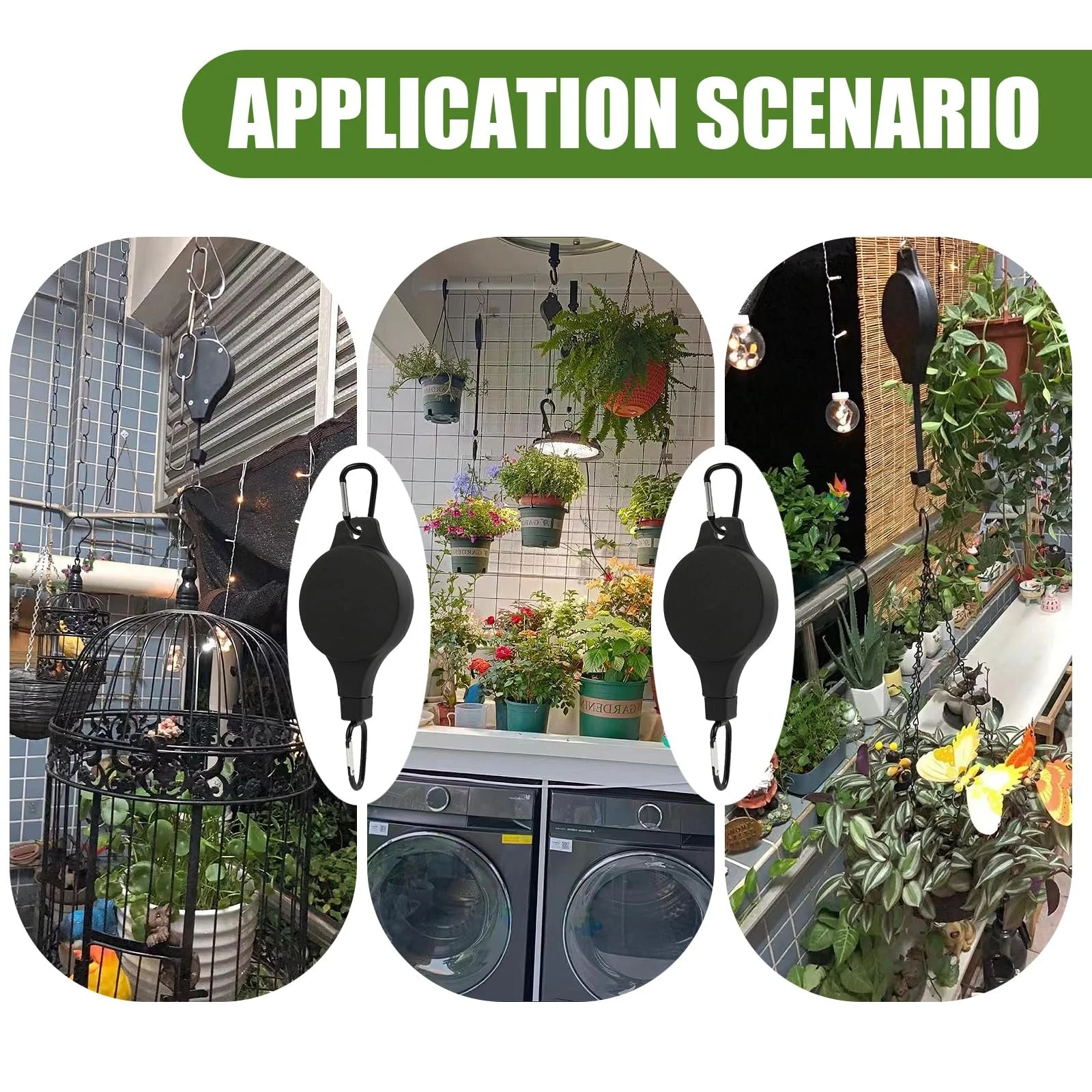 Выдвижные крючки для подвесных корзин 2 шт. регулируемые металлические, фото №6