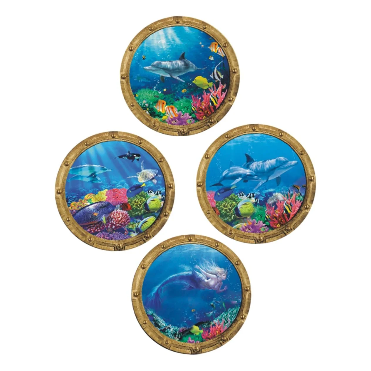 Наклейки на стіну Toyvian Underwater World 4 шт., фото №1