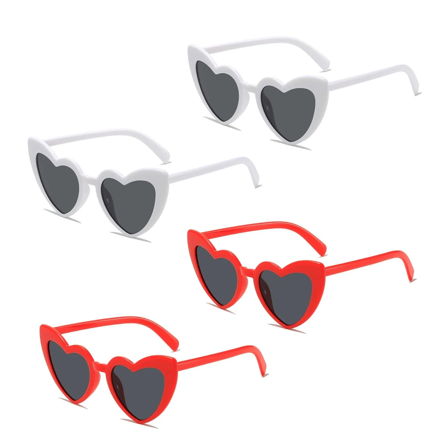 Солнцезащитные очки Сердце Винтаж Vikrami lighting 4 шт Белый, фото №1