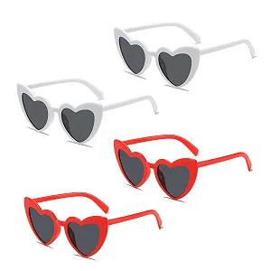 Солнцезащитные очки Сердце Винтаж Vikrami lighting 4 шт Белый - Фото 1