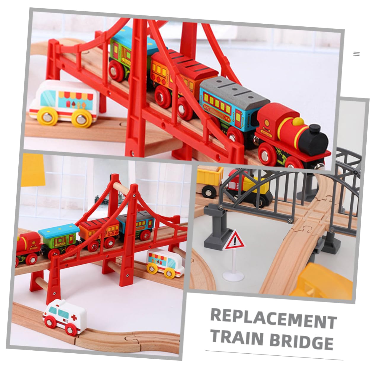 Мост VICASKY 2 Railway Bridge Model Деревянная Перекрестная Игрушка Пластик, фото №9