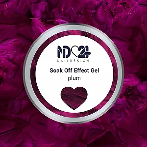 Гель ND24 NailDesign Premium Soak Off Effect - Plum Purple Фиолетово-красный - Высокопигментированный УФ LED Гель-лак - Насыщенный цвет, Стойкий - Легко снимается кремовым ремувером - 10 г - Фото 1
