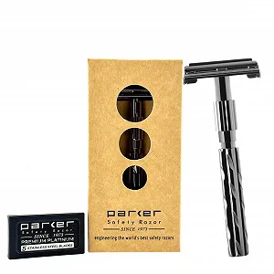 Безопасная бритва Parker 22R + 5 лезвий - Фото 1