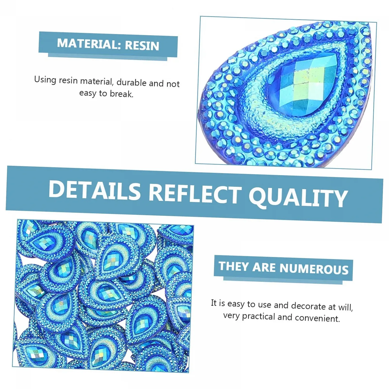 Краплі LALAFINA 2 набори Декоративні діаманти для оздоблення весільної сукні, фото №8