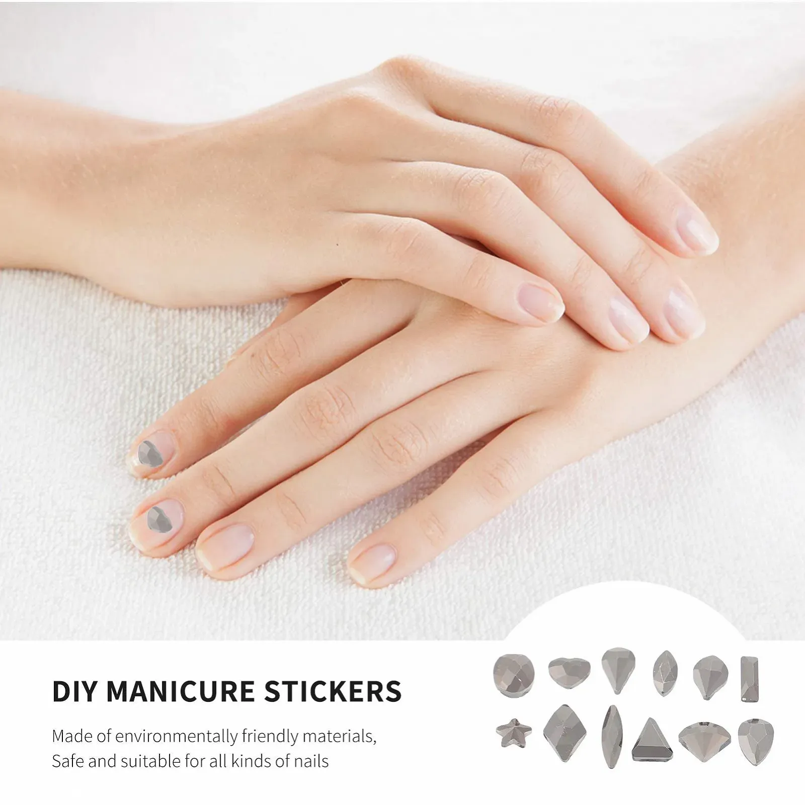 Стразы для ногтей Healvian, 3 коробки, металлические украшения для маникюра, элегантные украшения для ногтей для дома и использования, фото №3