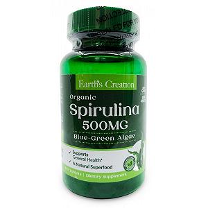 Спирулина Earths Creation Spirulina 500 mg 100 tabs - Фото 1