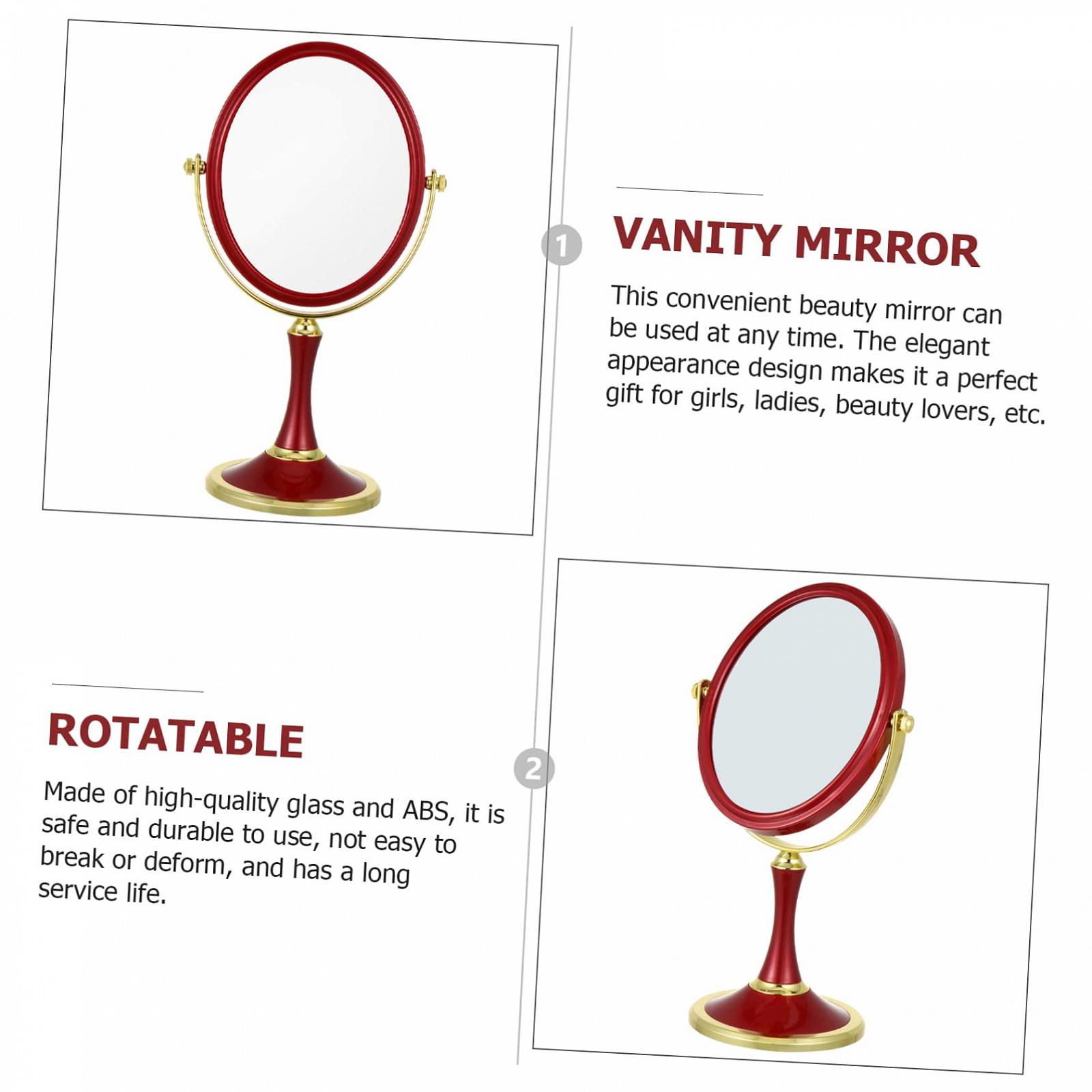 Зеркало Angoily 2 STK двухстороннее макияжное зеркало для комода настольное косметическое зеркало вращающееся зеркало Abs, фото №3 Зеркало Angoily 2 STK двухстороннее макияжное зеркало для комода настольное косметическое зеркало вращающееся зеркало Abs, фото №3