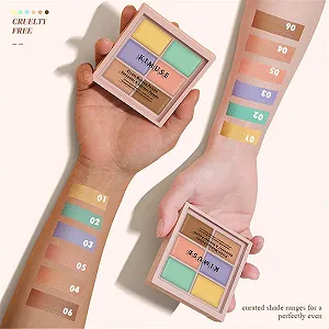 Консилер Limitoll для темных кругов под глазами 6-цветный консилер Устойчивый к поту для темных кругов под глазами, консилер для лица для татуировок Темные круги Красные пятна Шрамы synthetic.ua - Фото 1