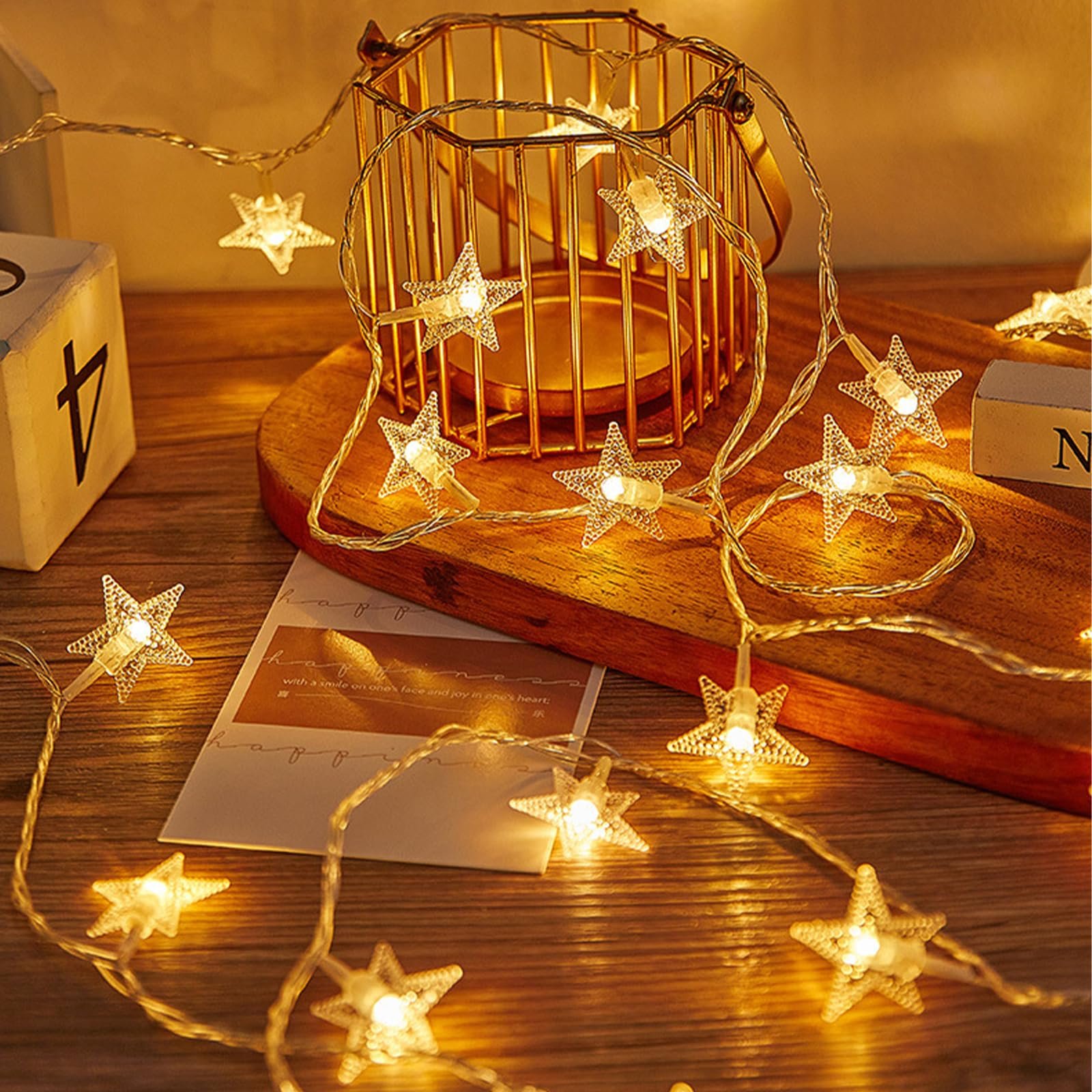Гирлянда ENLACE Звезды 3 м, 20 LED, теплый белый, фото №4