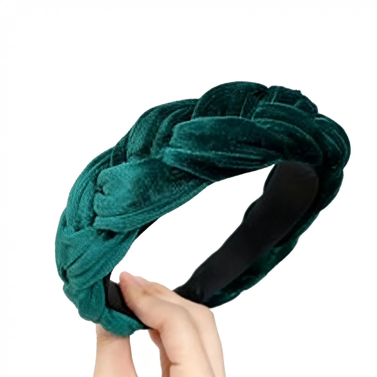 Обруч для волос плетеный для женщин, фото №9