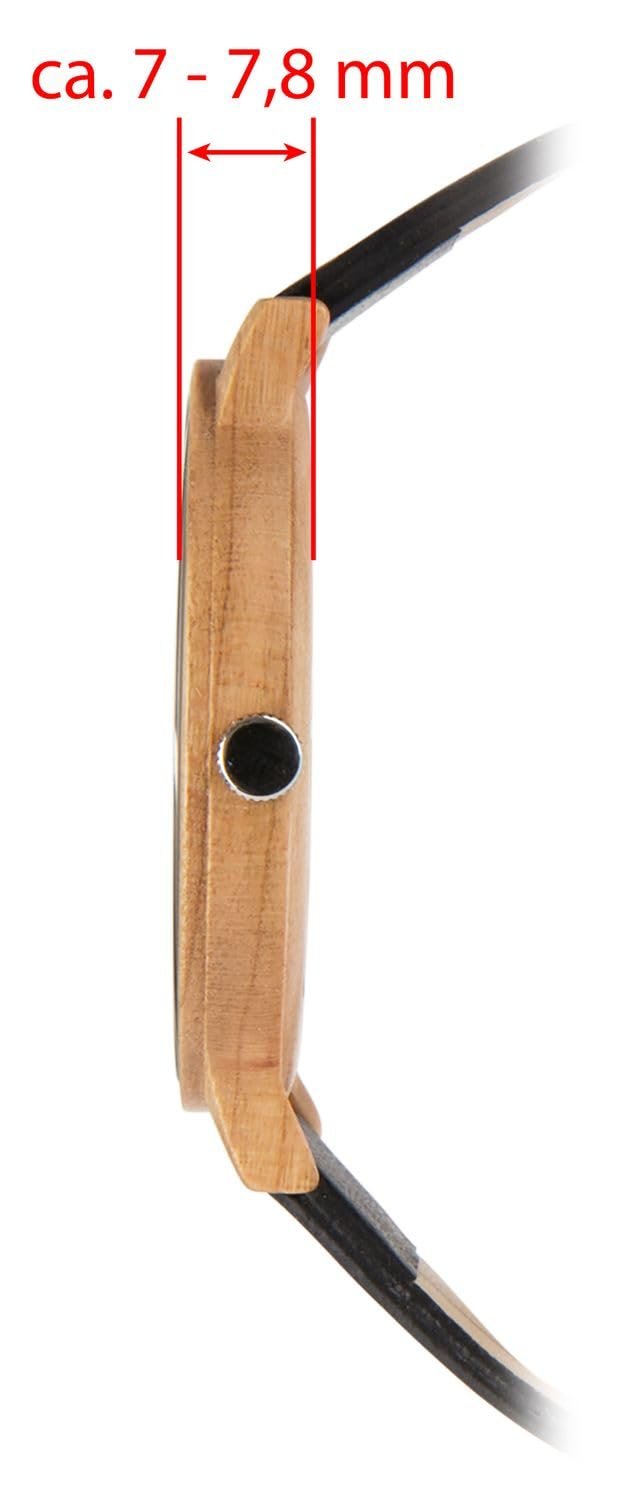 Годинник жіночий Zeit-Bar Slim Line Дерев'яний корпус Ремінець, фото №3